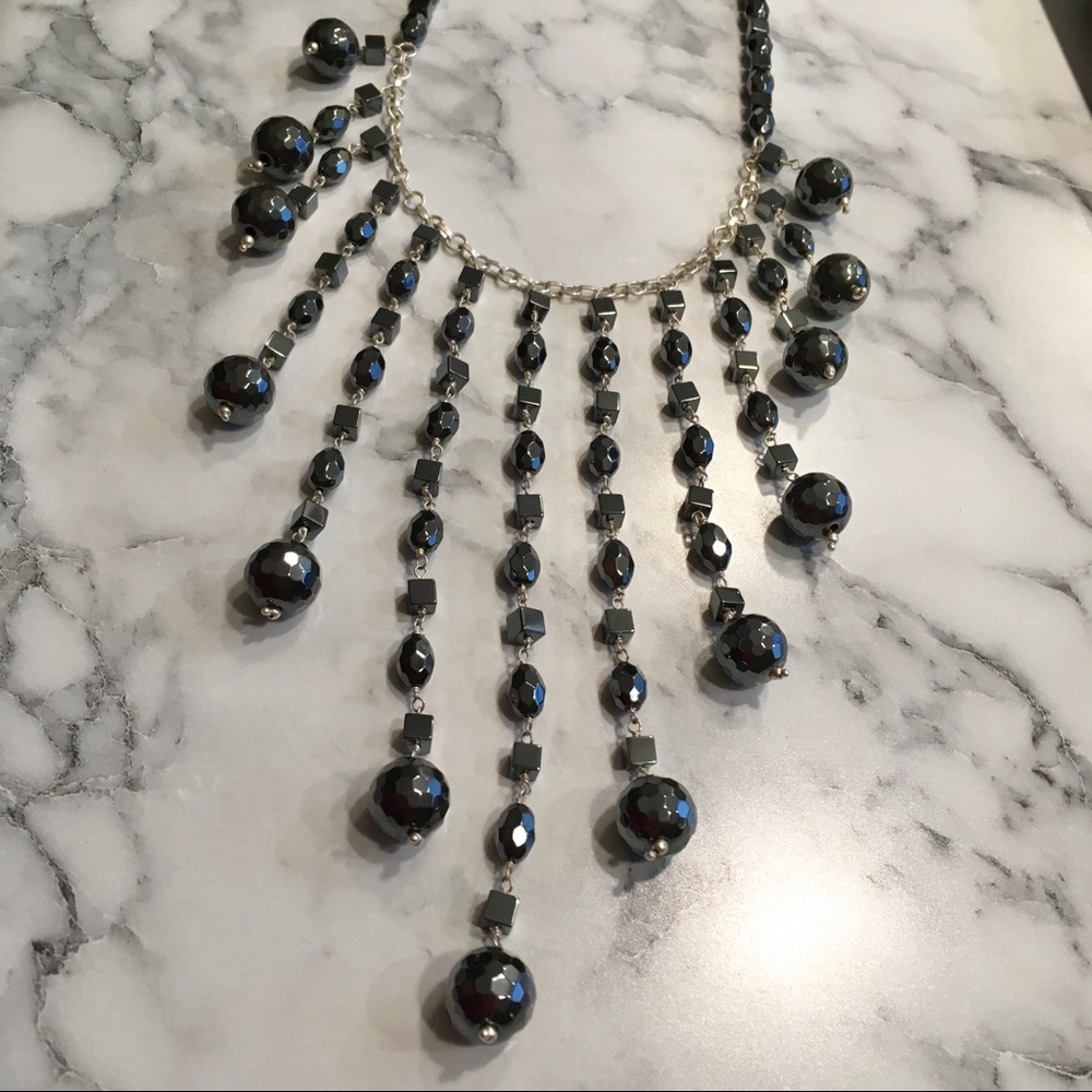 Hematite and Sterling Silver Necklace